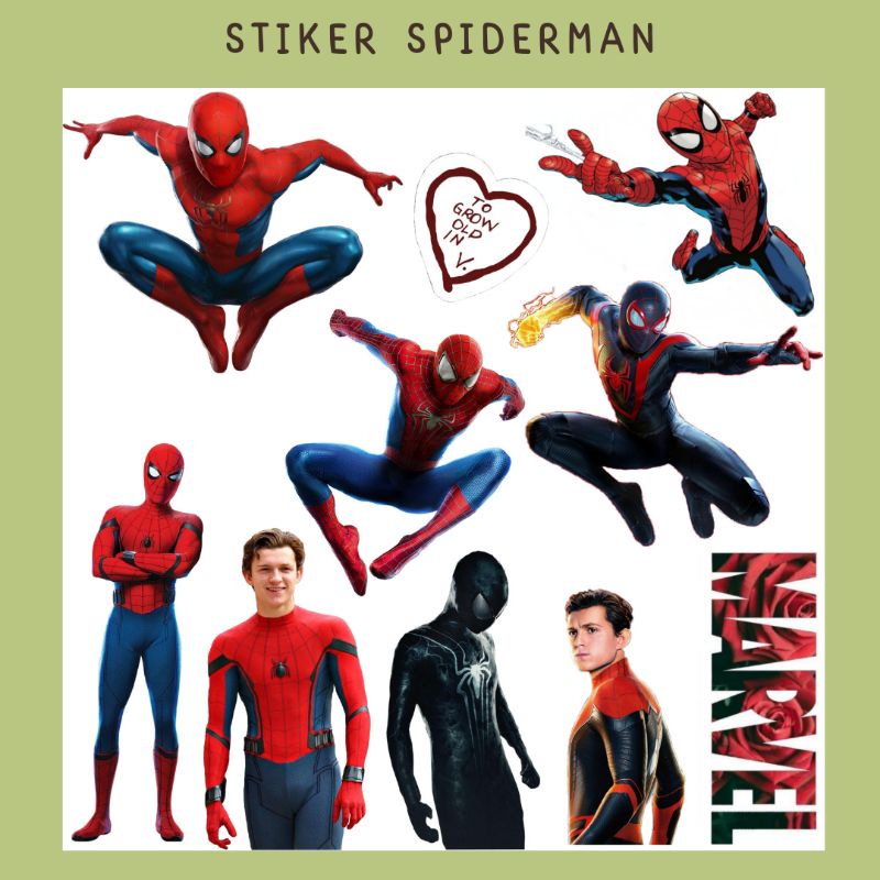 

stiker Marvel Spiderman boju journal scrapbook diary