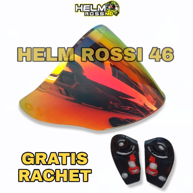 KACA VISOR FLAT NJS KRONOS PNP + RACHET HELM  NJS KRONOS