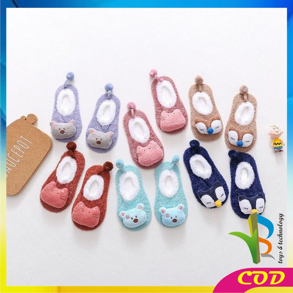 RB-P15 Sepatu Prewalker Kaos Kaki Korea Anak Bayi Kaus Kaki Bulu Lembut Motif Animal Baby Socks