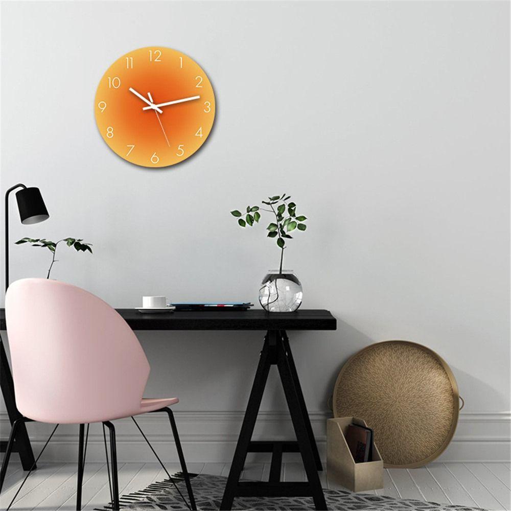 R-flower Sunset Jam Dinding Simple Clock Hiasan Kamar Tidur Gaya Modern Hiasan Dinding