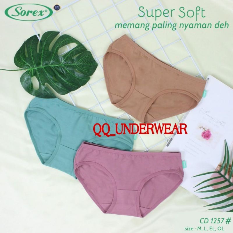Sorex Celana Dalam Wanita 1257/CD Cewek Super Soft /CD Sorex 1257