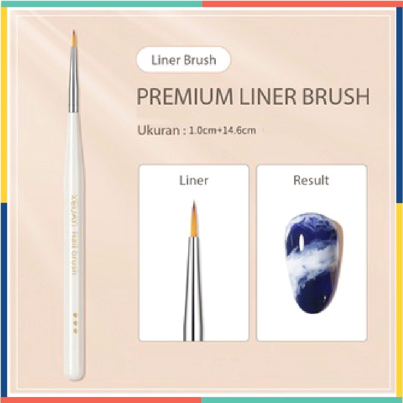 Liner Nail Brush Kuas Kuku Garis Premium Nailart Nail Art KU020 KU021