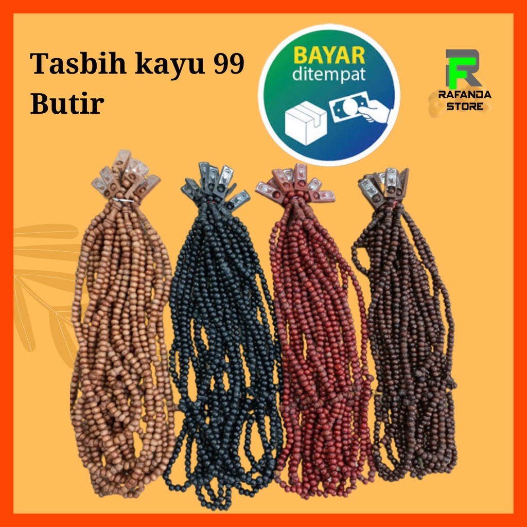 Tasbih Kayu 99 dan 33 Butir Souvenir Oleh oleh Haji Umroh