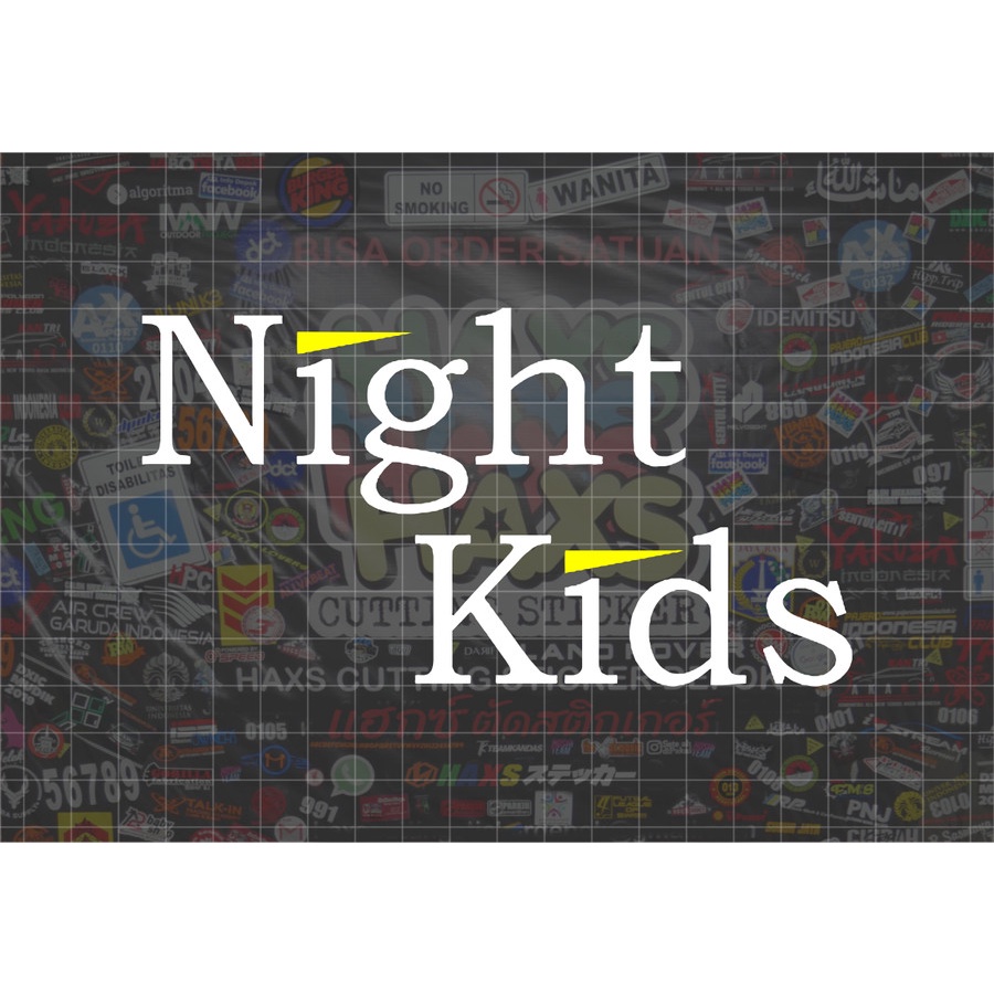 Cutting Sticker Night Kids Ukuran 15 Cm Untuk Mobil