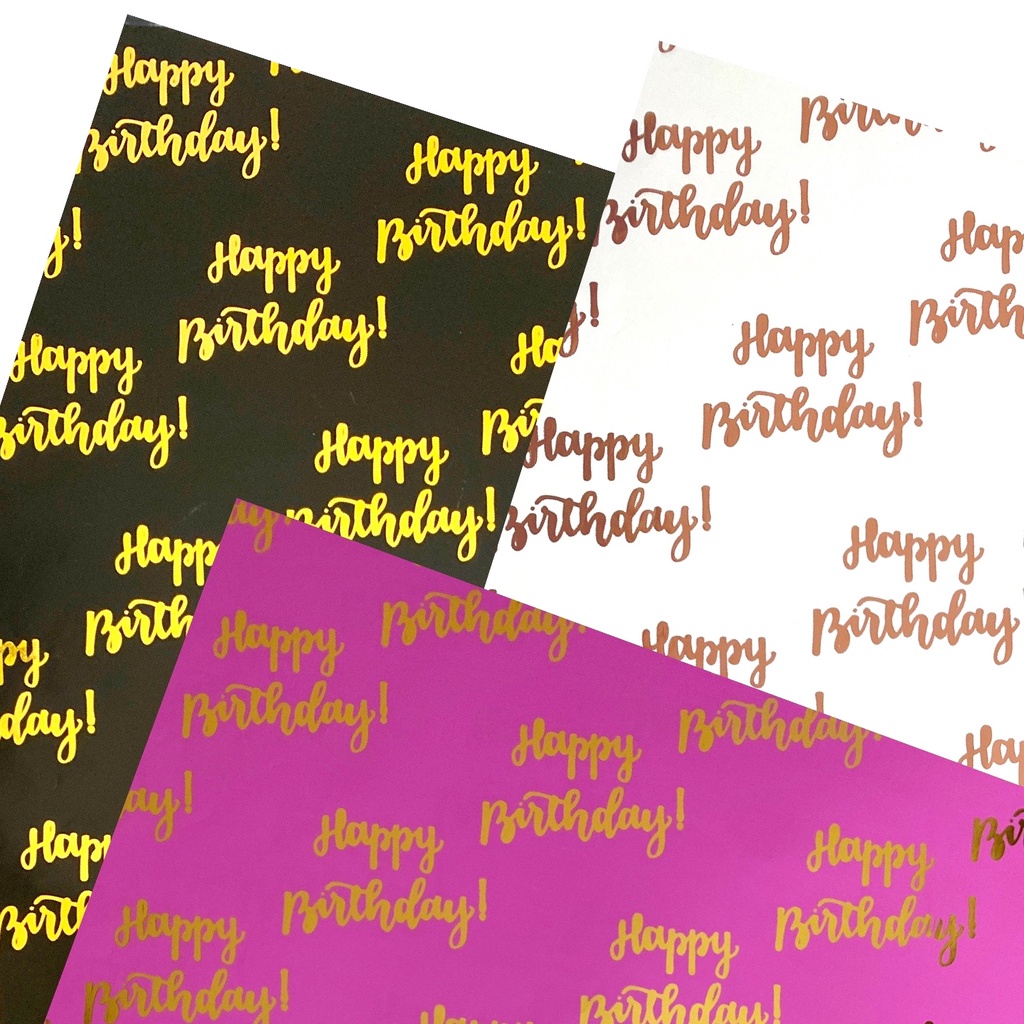 

Scoop Kertas Kado / Wrapping Paper Happy Birthday Gold 59650500