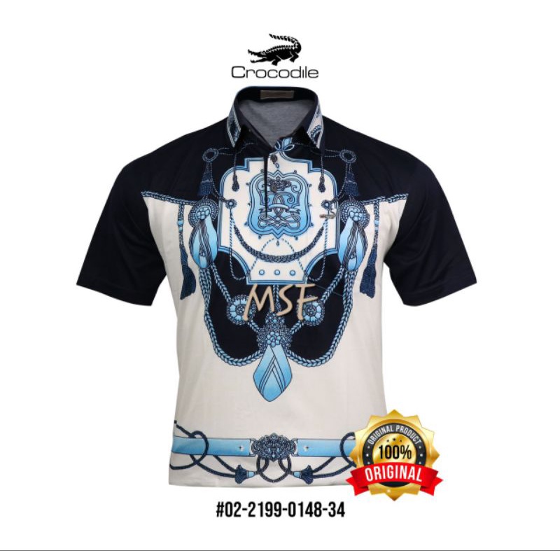 Kaos Crocodile Platinum 0148 model kerah kemeja Crocodile Diamond
