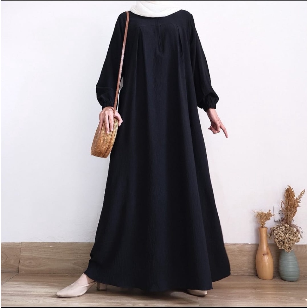 GF -  MAURA DRESS || premium dress fashion muslim terlaris || GAMIS POLOS || GAMIS BUSUI WANITA