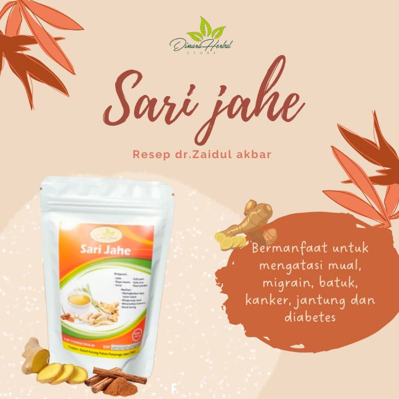 

Sari Jahe Serbuk Minuman Tradisional Kemasan 110gr