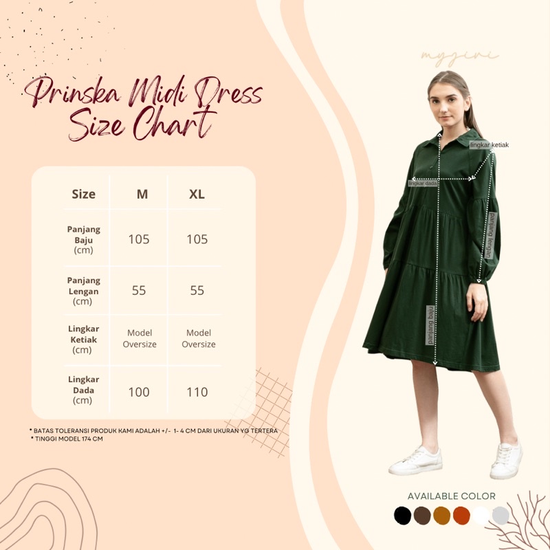 PRINSKA MIDI DRESS BY MYJIVI