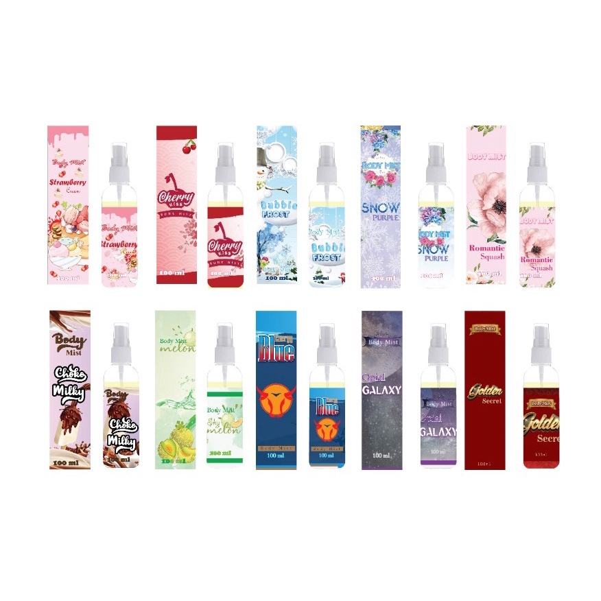 GEN - Parfum Body Mist 100ml Premium / Parfum Body Mist Strawberry Cream 100ml Unisex / Parfum Body Mist Sky Melon 100ml Best Seller