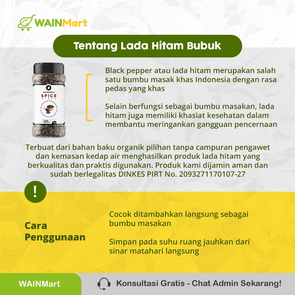 PREMIUM Bumbu Dapur Bubuk Lengkap Rempah Organik Premium Halal Instan Bumbu Rempah Bubuk Terlengkap Bawang Putih Garam Himalaya Bubuk Kunyit Lada Hitam Lada Putih Chia Seeds Bubuk Kunit