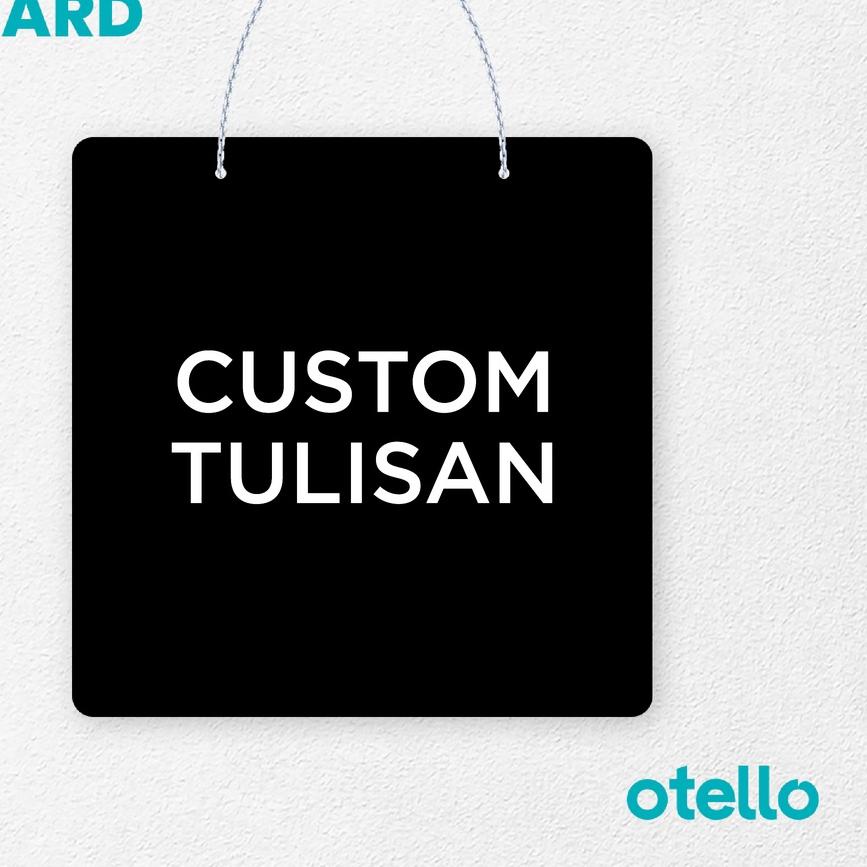 

Oke Price ✼ Otello Sign Custom Tulisan Signage Board Acrylic Papan Gantung Label Akrilik Rantai Petunjuk Toko Modern Minimalist Kafe Restoran Kantor Gedung Cafe''