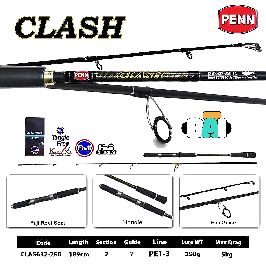 Joran PENN CLASH PE 1-3 / PE 2-4 / PE 3-5 Spinning/Overhead