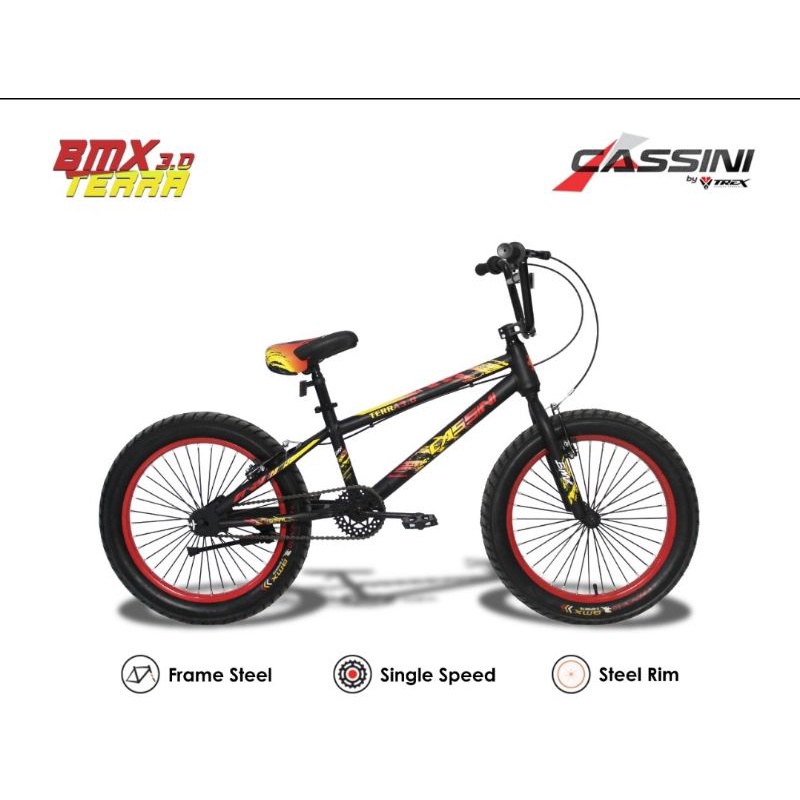 PREMIUM SEPEDA BMX TERRA 3.0 BAN JUMBO CASSINI BY TREX FRAME TEBAL