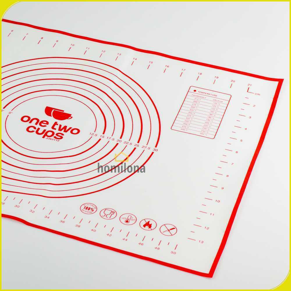 One Two Cups Silicone Mat Alas Adonan Pizza Martabak 40x60CM - JJ63112