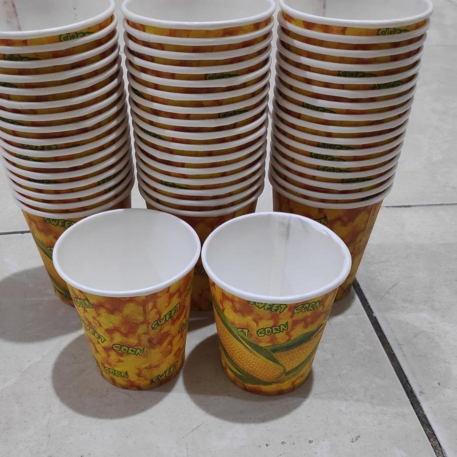 WWA173 paper cup Jagung - papercup - cup kertas - gelas kertas - gelas jagung - gelas jasuke ukuran 7 oz |