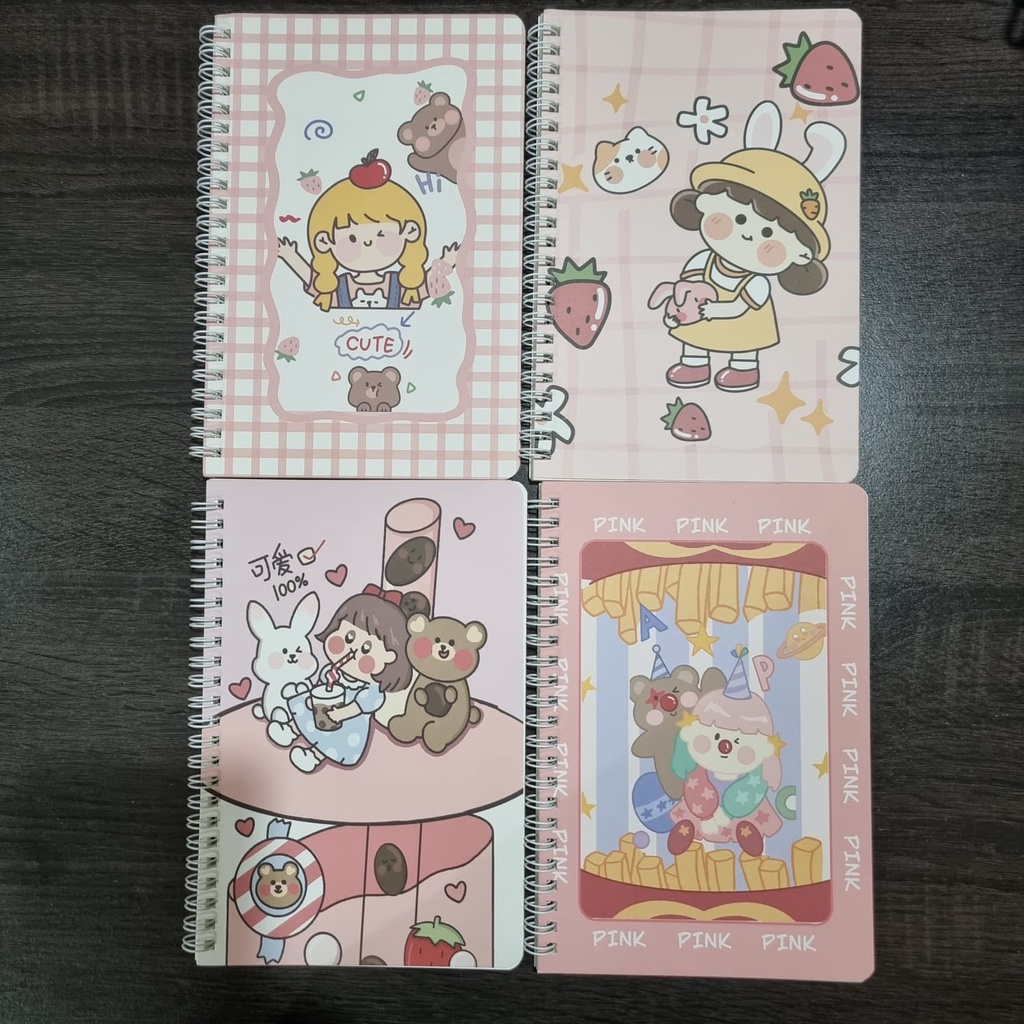 Khatinstore Buku Spiral A5 Scenery Painting Buku Tulis A5 Motif Bunga - Book A5