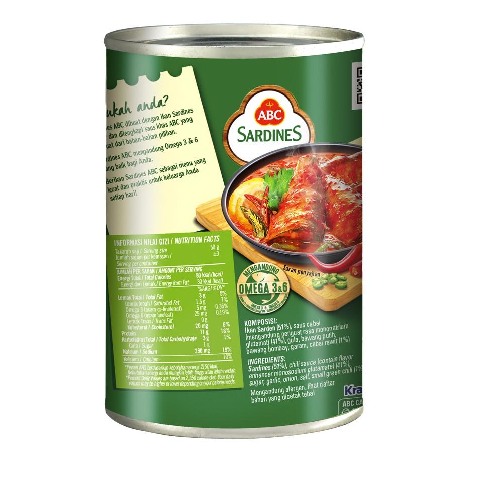 

✈ ABC Sarden Saus Extra Pedas 155 g ☑