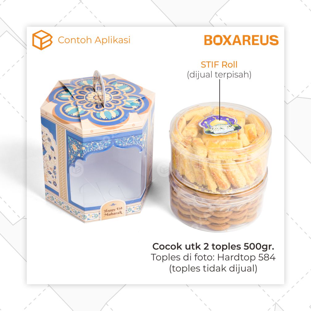 Box Toples Lebaran Kotak Kue Kering Dus Cookies Idul Fitri | TBIF 14