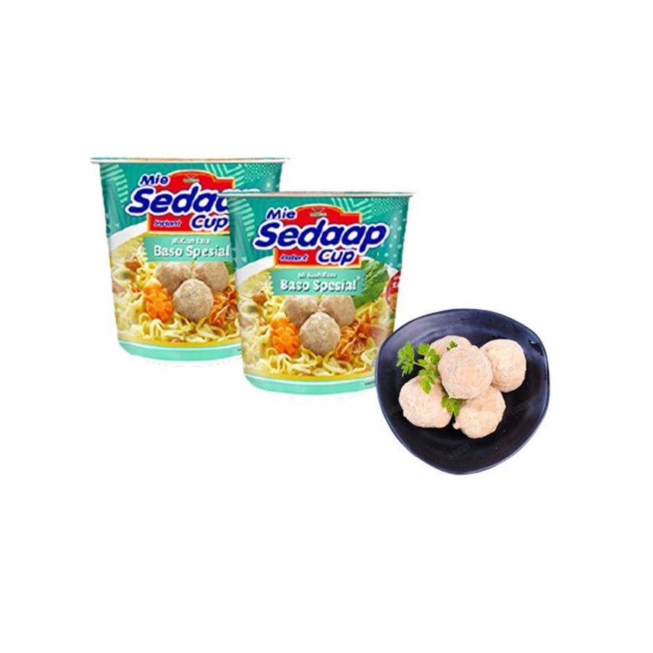 

⍗ Mie Sedaap Bakso Spesial Cup 77 gr x 2 pcs ↮