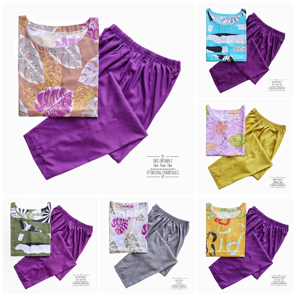 IZANY Piyama CP Oblong Allsize / Celana Panjang Combinasi