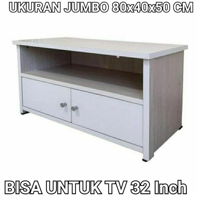 RAK TV MINIMALIS JUMBO UK. 80X40X50 CM MURAH MEJA TV 32 INCH