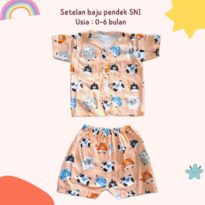 SETELAN BAJU PENDEK SNI BAYI NEWBORN