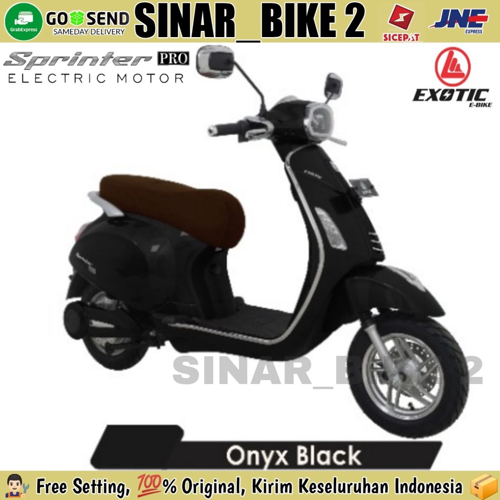 Sepeda Motor Listrik Electric EXOTIC SPRINTER PRO Vespa 1200 Watt &amp;  Virgo 1.2 1200 Watt