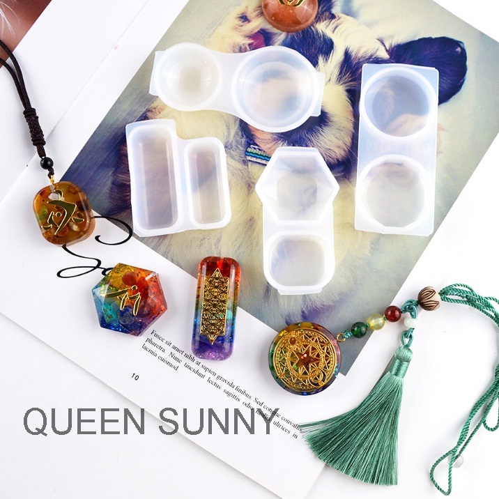 Cetakan Resin Pendant Liontin Augen Tebal Bandul Kalung Gantungan Kunci Bahan Silikon Silicone
