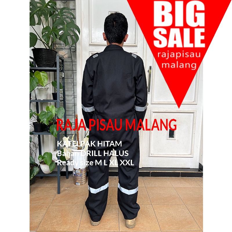 Wearpack Katelpak Baju Montir Seragam Teknik Lengan Panjang XS-XL Dengan Skotlite