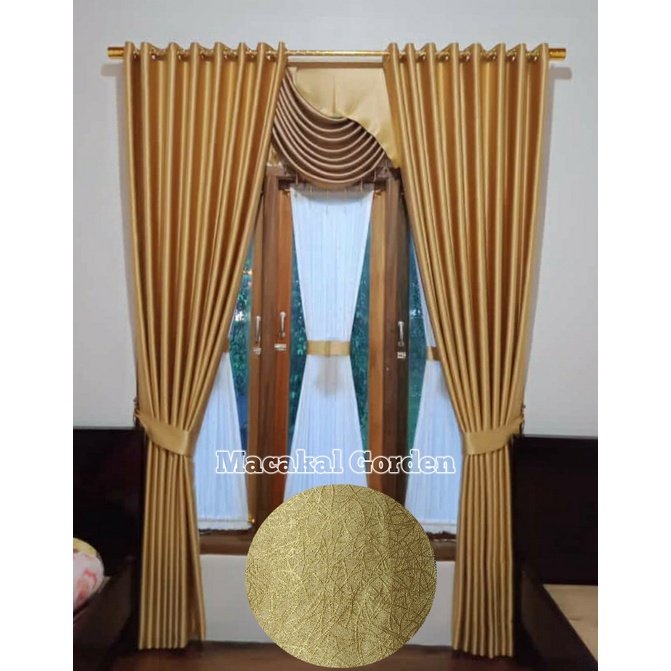 Gorden Pintu, Gorden Ruang Tamu,Gorden Import, Gorden Jendela  Minimalis Warna Gold