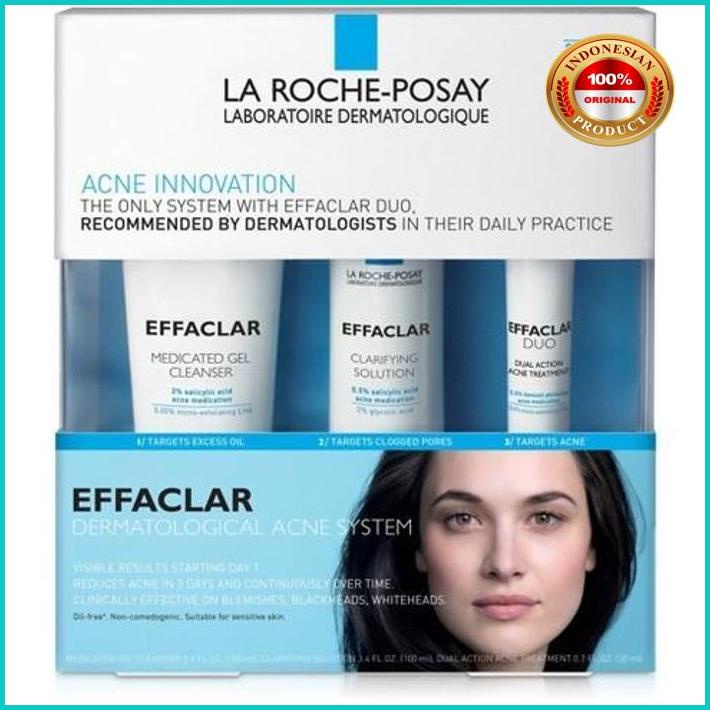 Jual La Roche Posay Effaclar Duo Acne Set & Medicated Face Wash Cleanser Original Best Seller