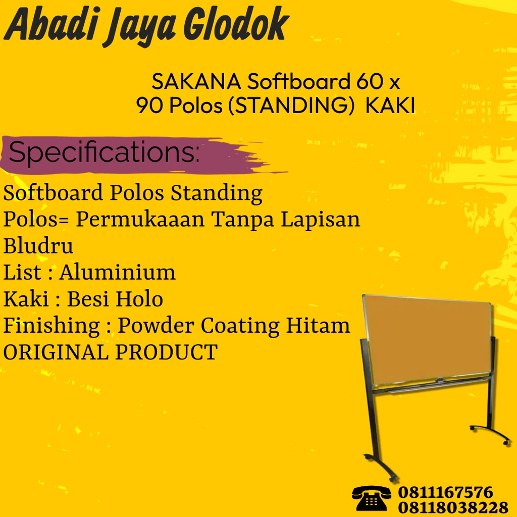 

SAKANA Softboard 60 x 90 Polos (STANDING) / KAKI