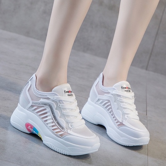 Sepatu Cewek Sneakers Tinggi Spatu Putih Wanita Import Terbaru  Sneaker Olahraga Modis Trend 2022 SP-181