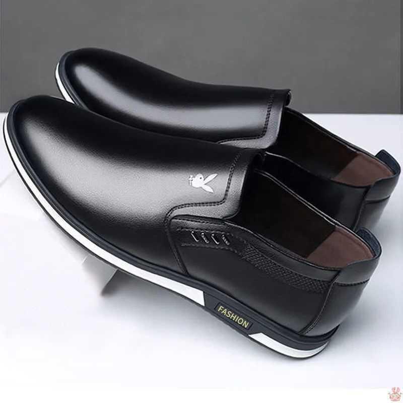 Sepatu pantopel pria putih pantofel formal pria sepatu pantovel buat kerja pria warna putih dan hita