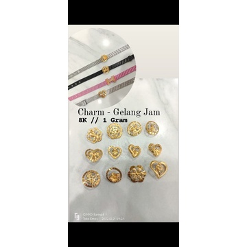 Charm Variasi Rante Jam Kadar 8K // 1 Gram BISA REQUEST WARNA TALI JAM