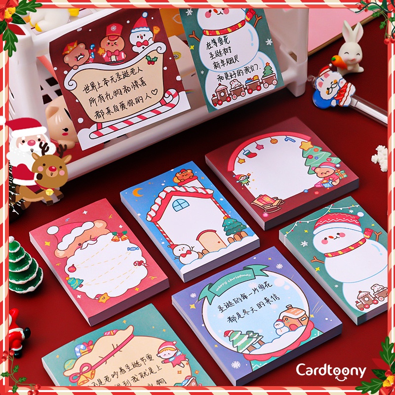 

Sticky Notes Natal / Memo Stick Note Kertas Tempel Christmas Santa Klaus Snowman Cute Lucu Imut