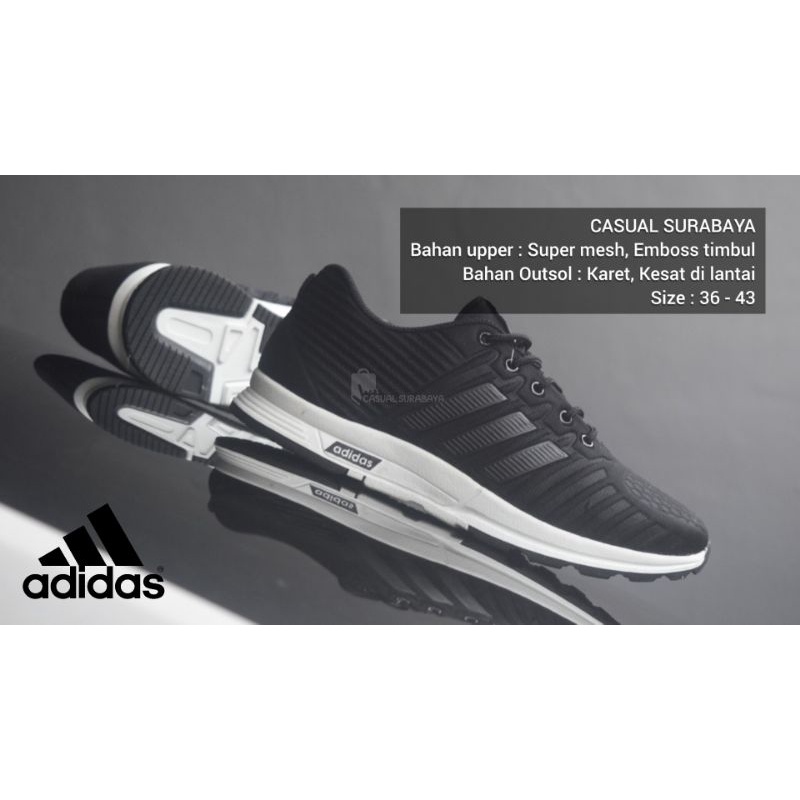 SEPATU SNEAKERS ADS HITAM PRIA WANITA BEST CHOICE