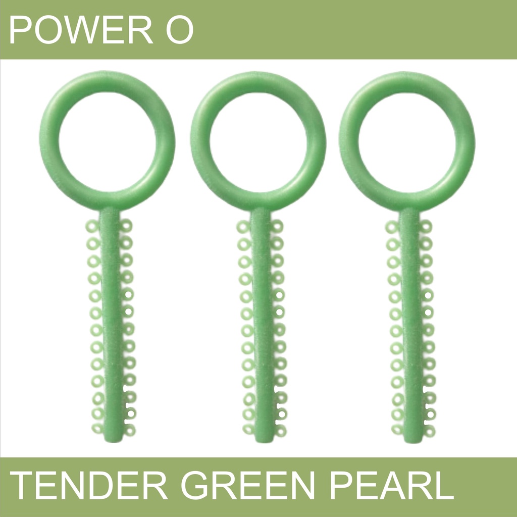 Power O ring ligature tie isi 10 pcs tender green pearl