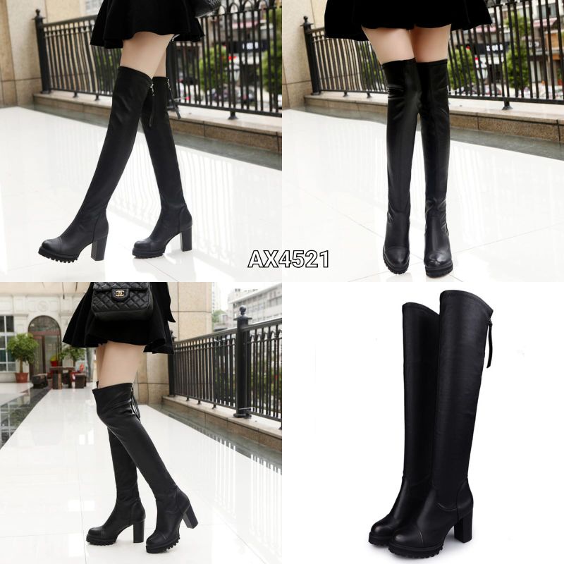 Boots Padior winter overknee leather elastic #AX4521
