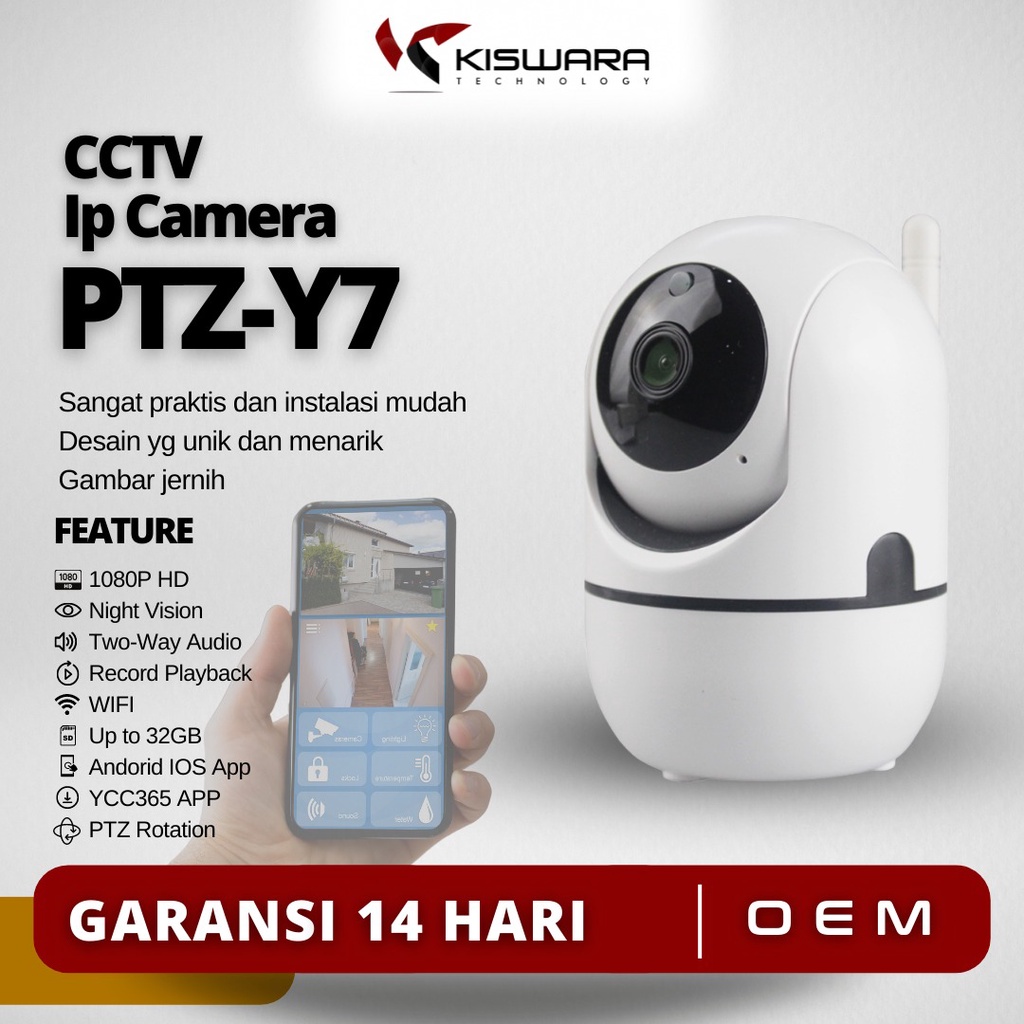 PTZ Wifi Smart Camera 720P - Y7 [YCC365]