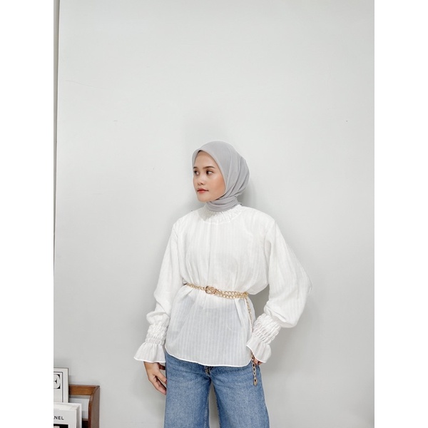 ZARAA SHIRT BY BOONAA | BLOUSE PEREMPUAN CRINKLE | OUTER PEREMPUAN