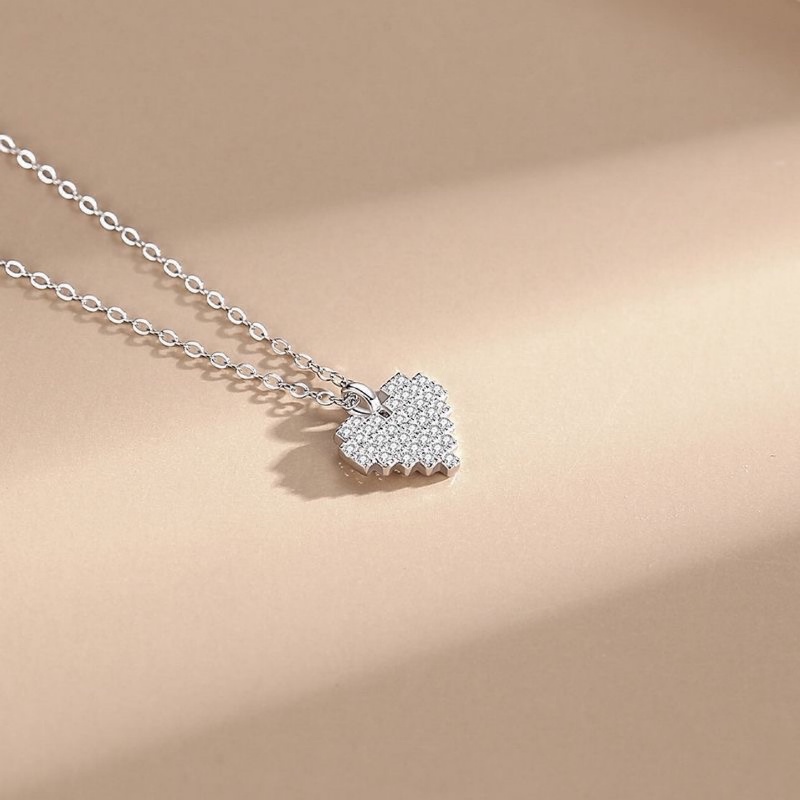 Versi Korea Dari Ins Cinta Berkilau Ganda Lapisan Kalung Perempuan Halo Gadis Perhiasan