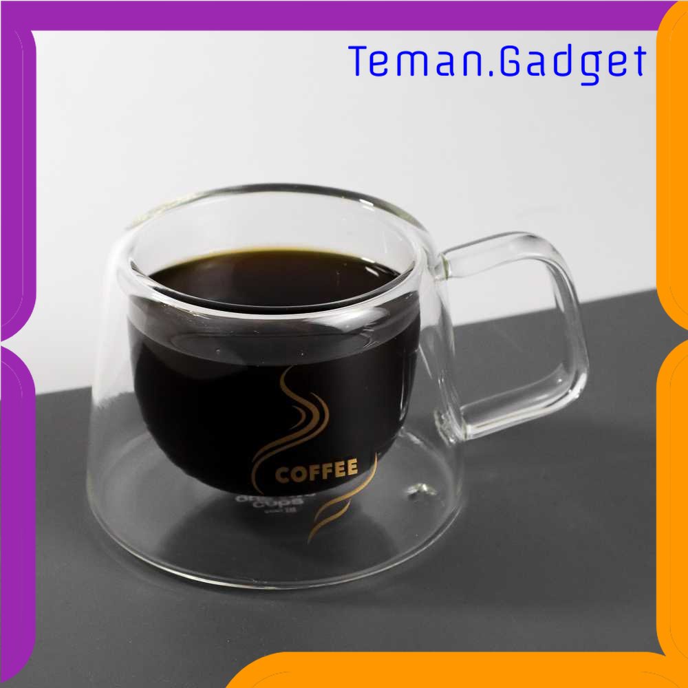 TG - DPR One Two Cups Cangkir Kopi Anti Panas Double Wall Glass 200ml - DOME240