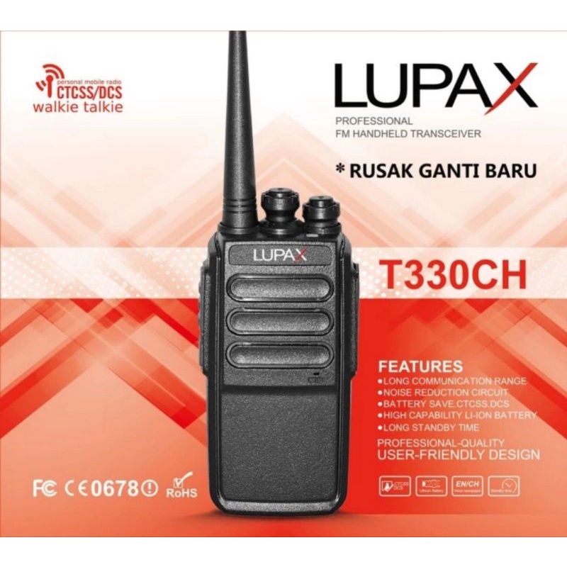 Handy Talky  HT LUPAX T330CH ORIGINAL GARANSI RESMI