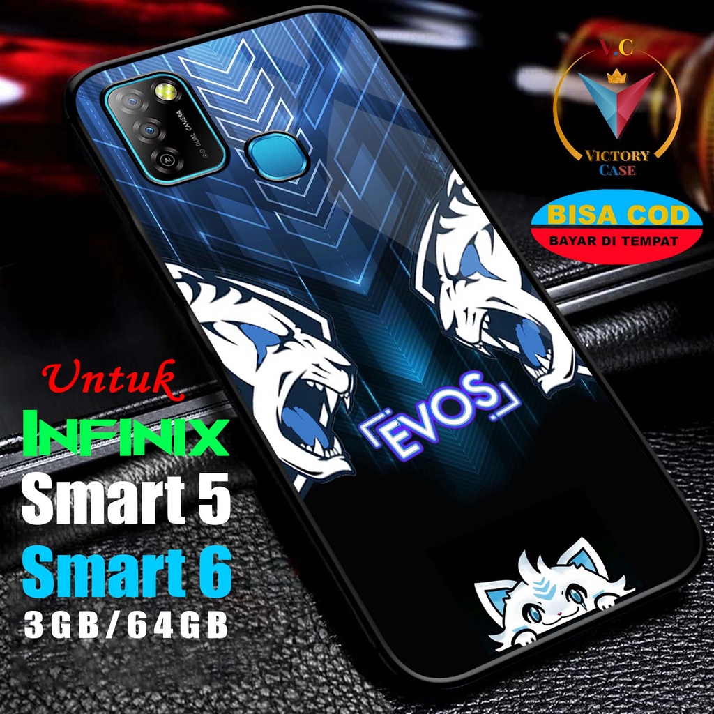 Case Hp Softcase glossy For INFINIX SMART 5 SMART 6 3GB 64GB EVOS silikon Glass Casing Handphone Pre