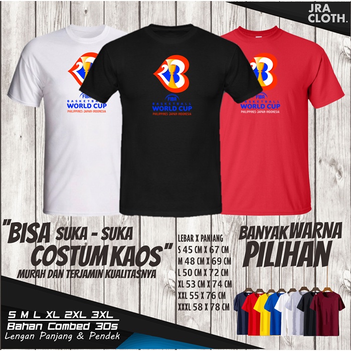 KAOS BAJU SHIRT BASKET BASKETBALL INDONESIA FIBA WORLD CUP 2023