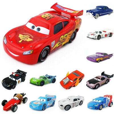 Disney Pixar Cars 2 3 Lightning McQueen Mater Jackson Storm Ramirez 1:55 Diecast Vehicle Metal Alloy