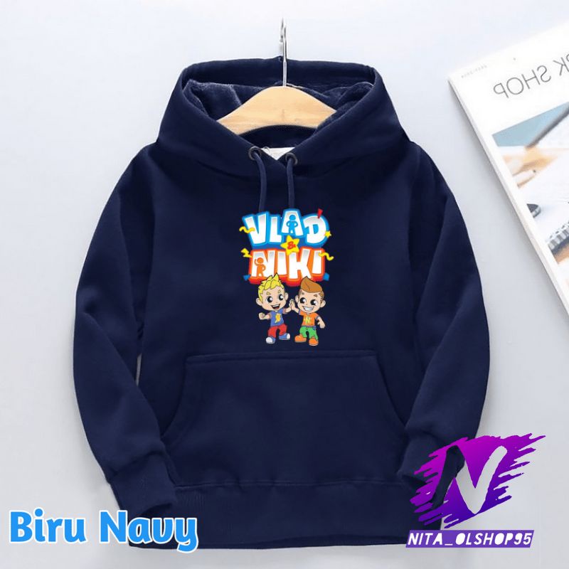 jaket sweater hoodie anak vlad and niki