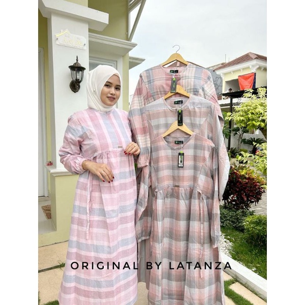midi dress katun triset original by latansa